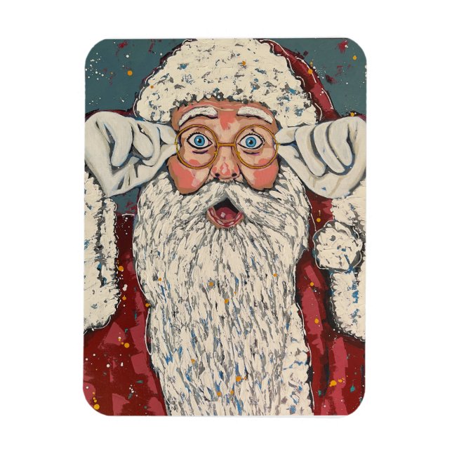 Santa Claus Surprised Magnet (Vertical)