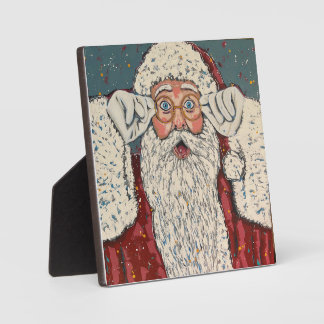 Santa Claus Surprised Plaque