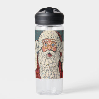 Santa Claus Surprised Water Bottle