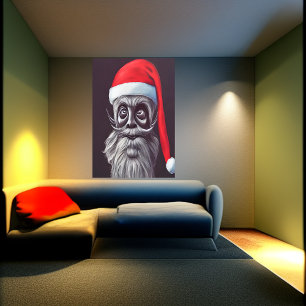 Santa Claus The Grey AI Art Poster