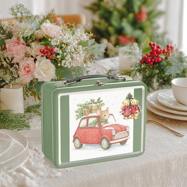 Santa Claus the mouse carries presenMetal Lunchbox (Creator Uploaded)