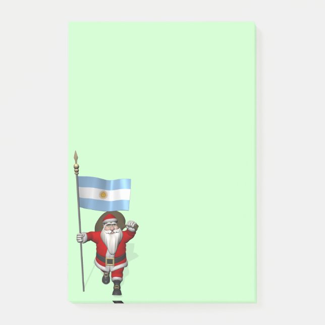 Santa Claus Travels To Argentina Post-it Notes (Front)