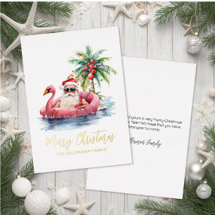 Santa Claus Tropical Beach Christmas