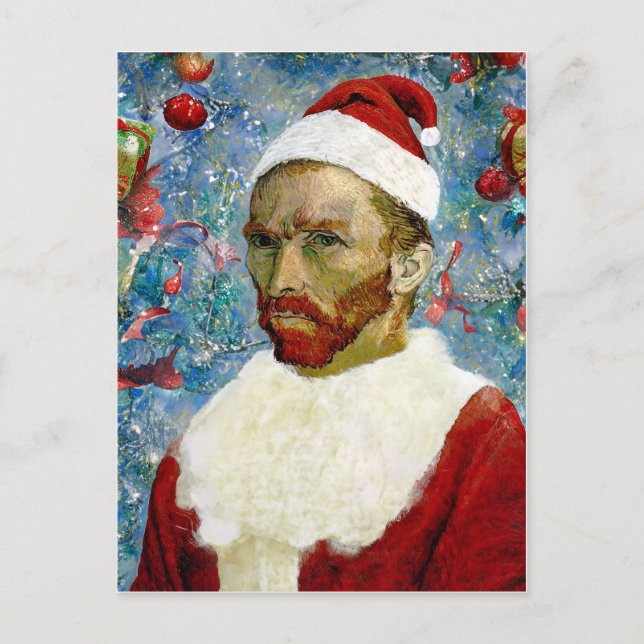Santa Claus, Van Gogh Holiday Postcard (Front)