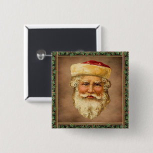 Santa Claus Vintage Button