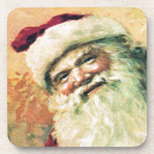 Santa Claus Vintage Christmas Coaster