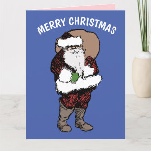 SANTA CLAUS VINTAGE CHRISTMAS GREETING CARD