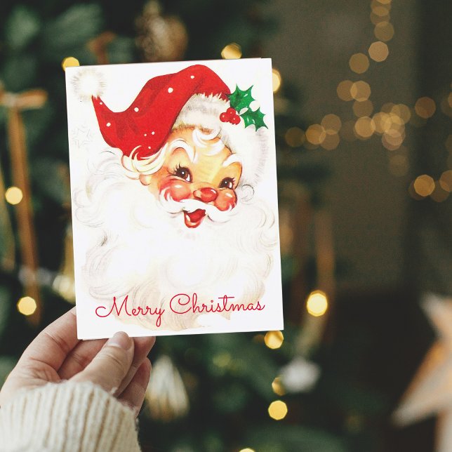 Santa Claus Vintage Christmas Holiday Postcard (Merry Christmas from Santa)