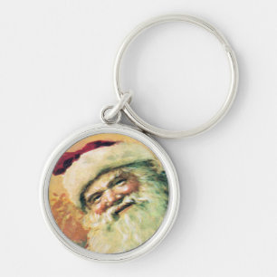 Santa Claus Vintage Christmas Key Ring