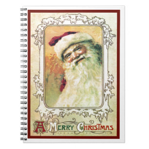 Santa Claus Vintage Christmas Spiral Notebook