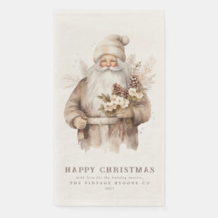 Santa Claus Vintage Holiday Guest Towel Paper  Napkin