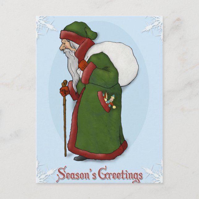 Santa Claus Vintage Style Post card (Front)