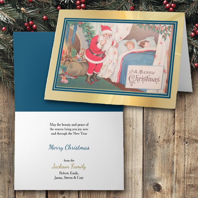 Santa Claus Visit Vintage Christmas Card (Creator Uploaded)