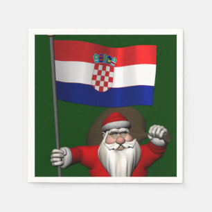 Santa Claus Visiting Croatia Napkin