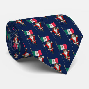Santa Claus Visiting Of Mexico Tie