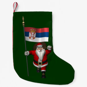 Santa Claus Visiting Serbia Small Christmas Stocking