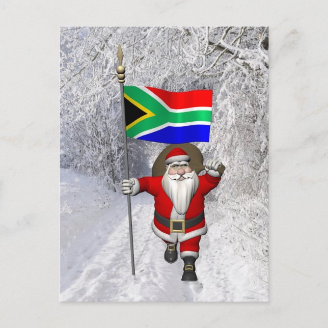 Santa Claus Visiting South Africa Holiday Postcard (Front)