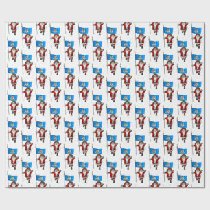 Santa Claus visits Connecticut Wrapping Paper