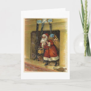 Santa Claus Visits Holiday Card