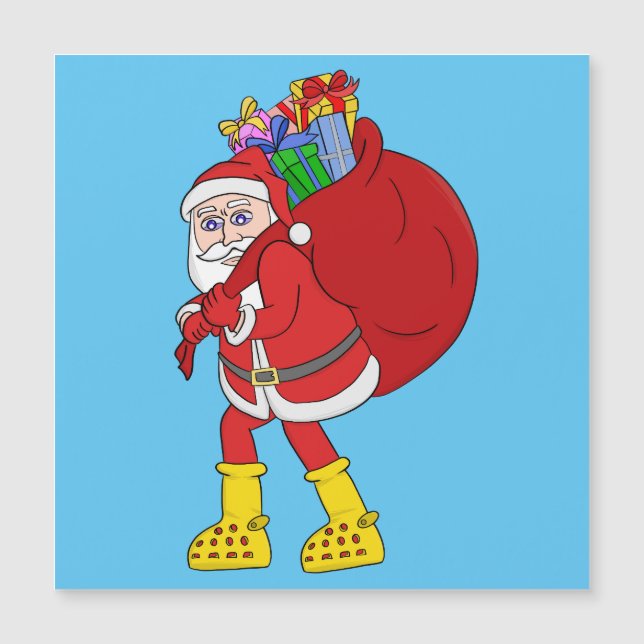 Santa Claus Wearing Big Yellow Boots (Front)