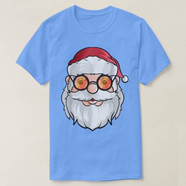 Santa Claus Wearing Sunglasses For Christmas In Ju T-Shirt (Design Front)