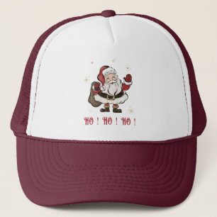 Santa Claus White and Maroon Trucker Hat
