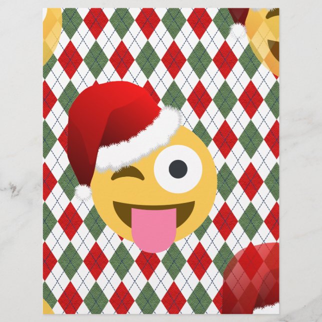 santa claus wink emoji (Front)