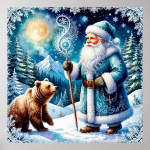 Santa Claus Winter Wall Decor For Holiday Home