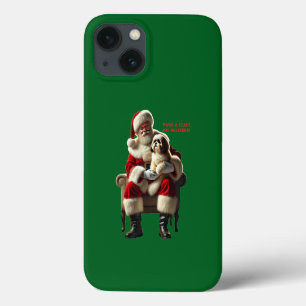 Santa Claus with a Shih Tzu Dog Christmas URM iPhone 13 Case