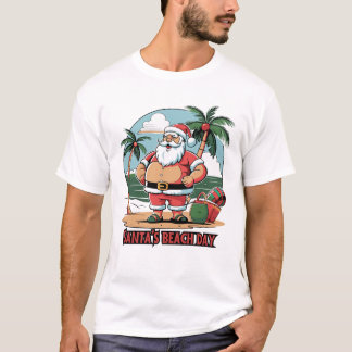 Santa Claus with a Twist – Beach Day T-Shirt