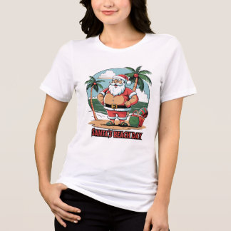 Santa Claus with a Twist – Beach Day Tri-Blend Shirt