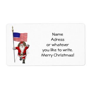 Santa Claus With American Flag