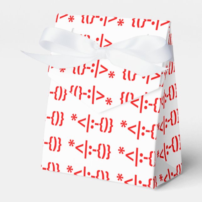 Santa Claus with Beard Christmas Emoticon Favour Box (Front Side)