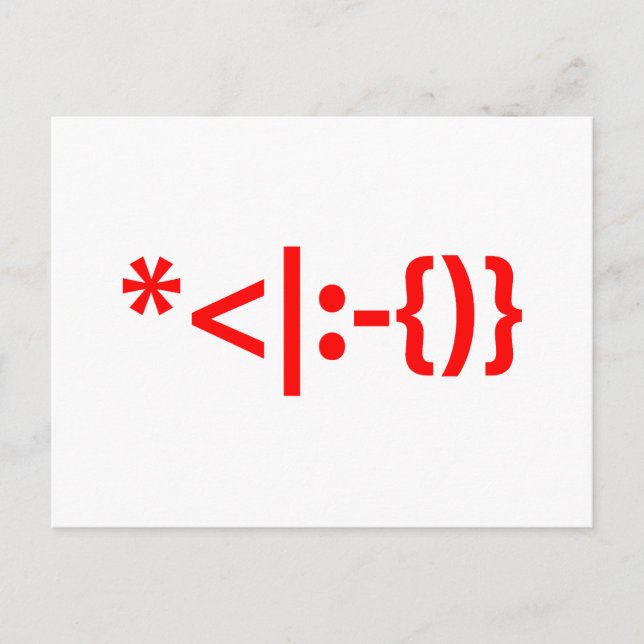 Santa Claus with Beard Christmas Emoticon Holiday Postcard (Front)