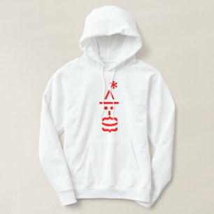Santa Claus with Beard Christmas Emoticon Hoodie