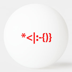 Santa Claus with Beard Christmas Emoticon Ping Pong Ball