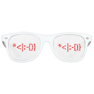 Santa Claus with Beard Christmas Emoticon Retro Sunglasses