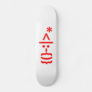 Santa Claus with Beard Christmas Emoticon Skateboard