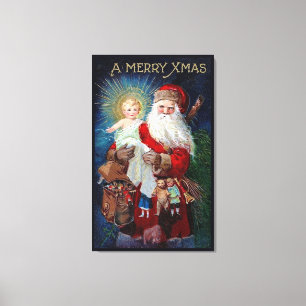 Santa Claus with Christ Child Canvas Print