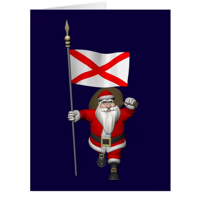 Santa Claus With Ensign Of Alabama (Front)