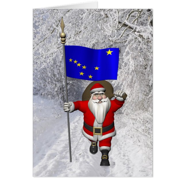 Santa Claus With Ensign Of Alaska (Front)