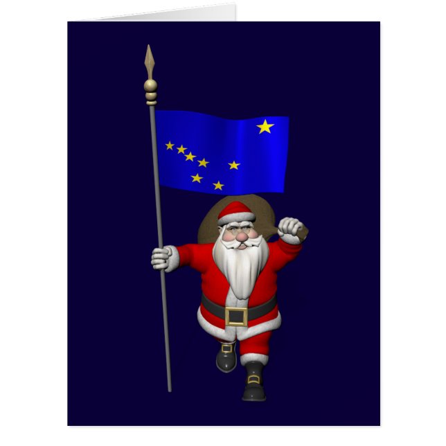Santa Claus With Ensign Of Alaska (Front)