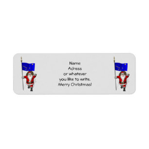 Santa Claus With Ensign Of Alaska