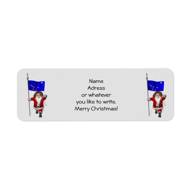 Santa Claus With Ensign Of Alaska (Front)