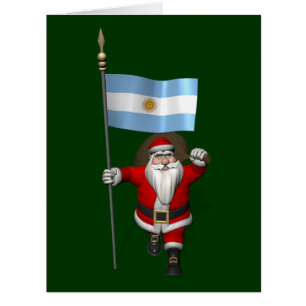 Santa Claus With Ensign Of Argentina