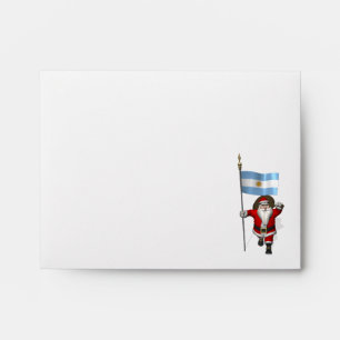 Santa Claus With Ensign Of Argentina Envelopes