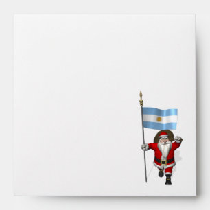 Santa Claus With Ensign Of Argentina Envelopes