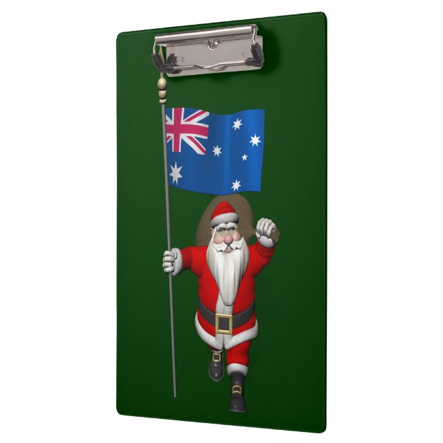 Santa Claus With Ensign Of Australia Clipboard (Left)
