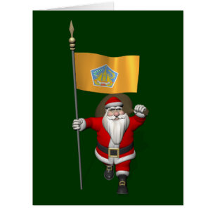 Santa Claus With Ensign Of Bali