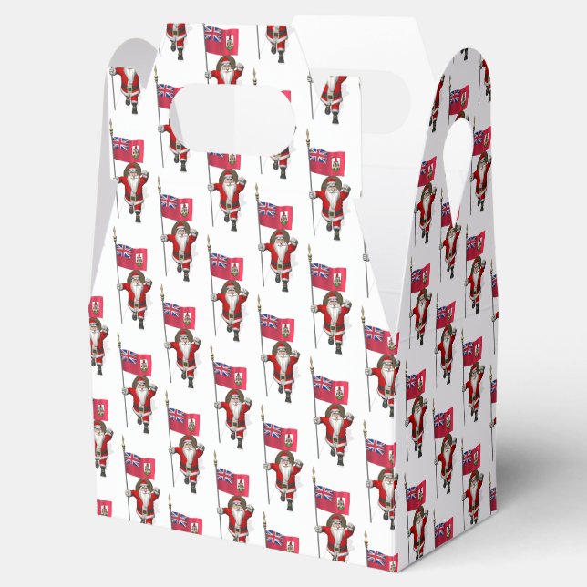 Santa Claus With Ensign Of Bermuda Favour Box (Opened)